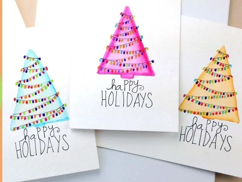 Watercolor Tree Card