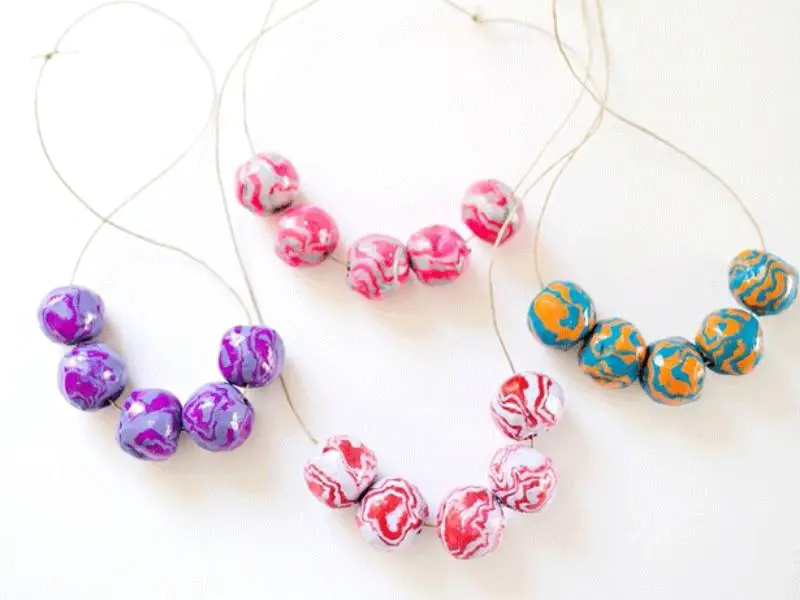 Wooden Beads Clay Necklaces