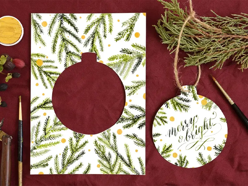 DIY Cut-Out Ornament Card