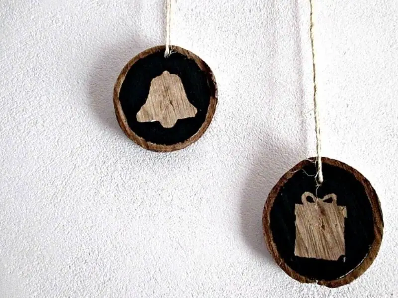 Double-Faced Wood Slice Ornaments