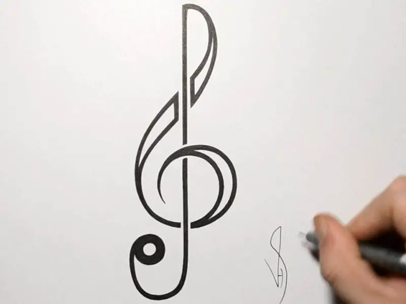 treble clef drawing