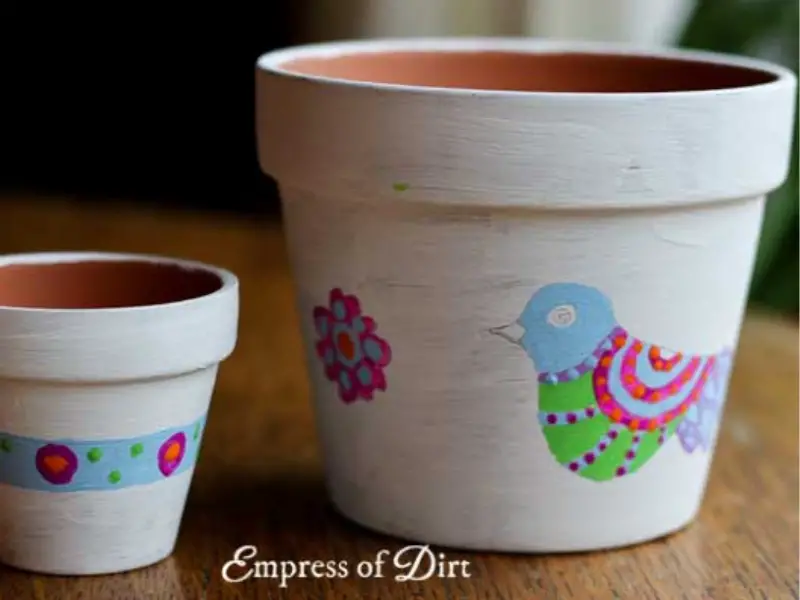 Amazing Hand-Painted Flower Pots