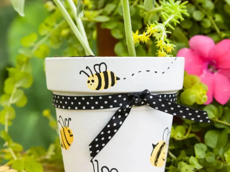 DIY Hand-Painted Flower Pot