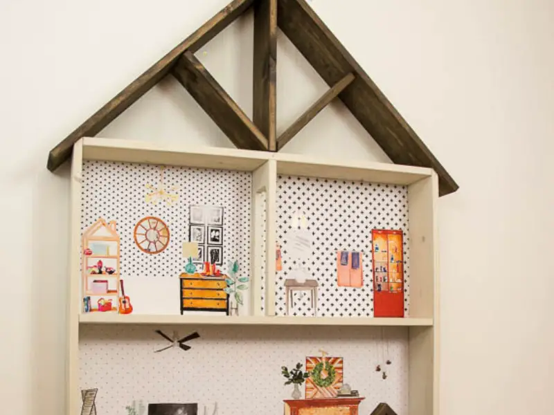DIY Pine Board Dollhouse