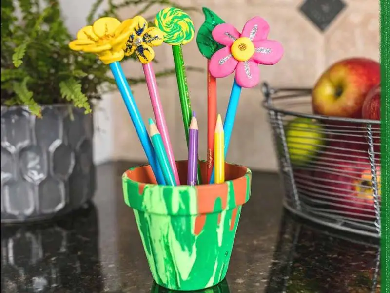 Flower Pencil Toppers Craft