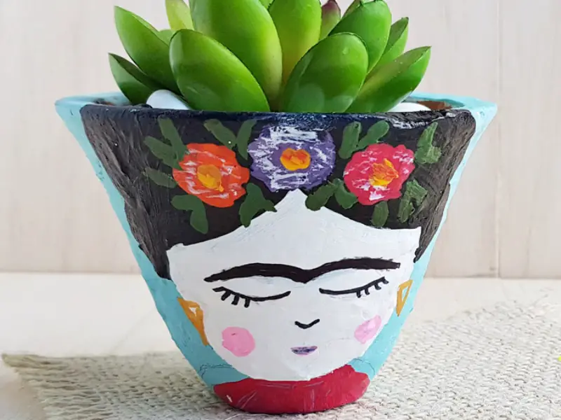 Frida Kahlo DIY Succulent Planter