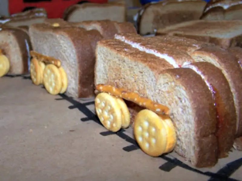 Fun Car Train Sandwiches