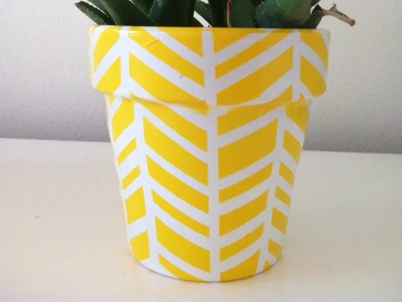 Herringbone Pattern Planter