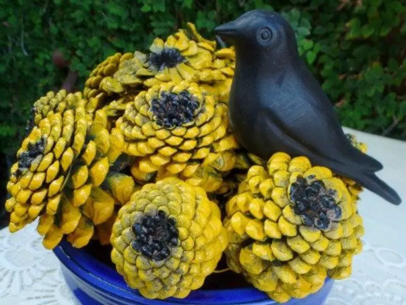 Painted Pinecone Sunflowers