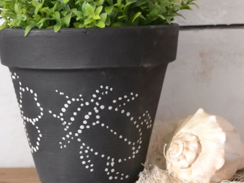 Pot Painting Ideas Using Dots