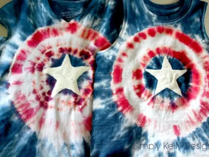Captain America Tie Dye Pattern