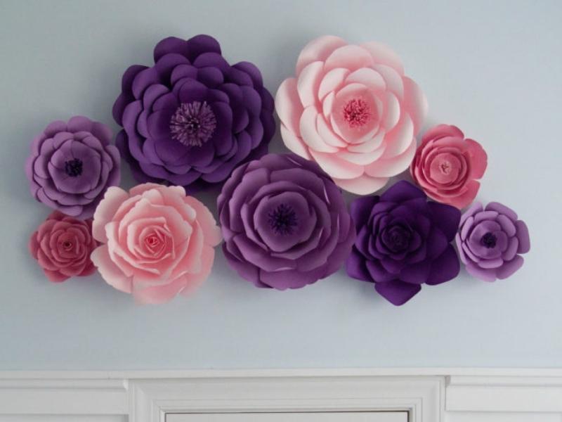 3D Paper Flower Wall