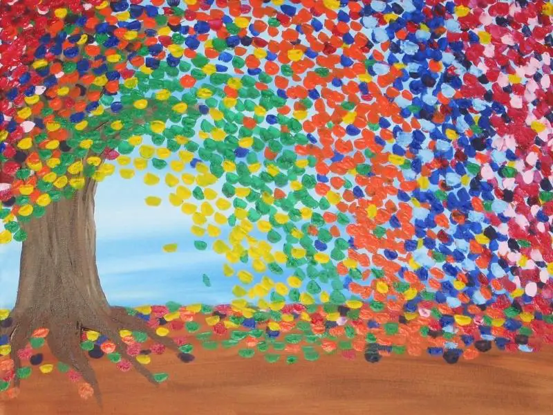 Abstract Tree Painting