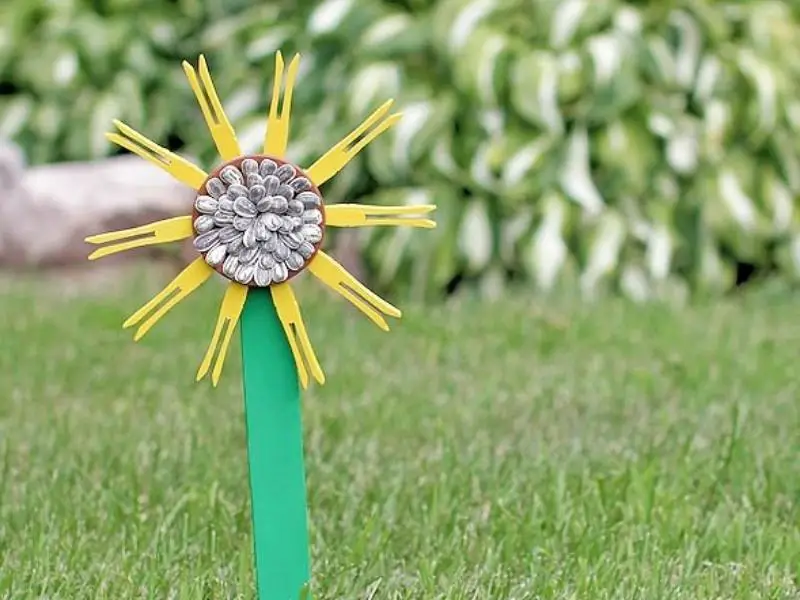 Clothespin Sunflower