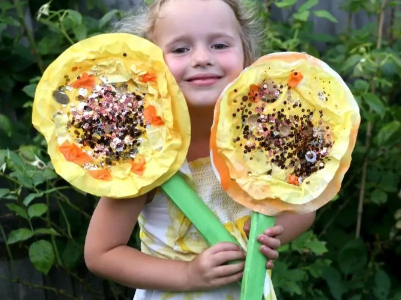 Coffee Filter Sunflowers