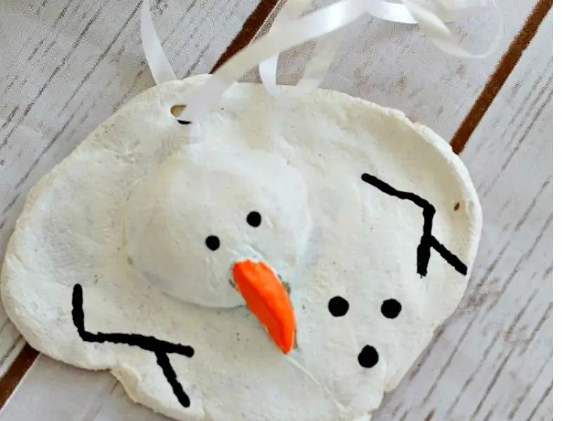 DIY Melted Snowman Using Salt Dough