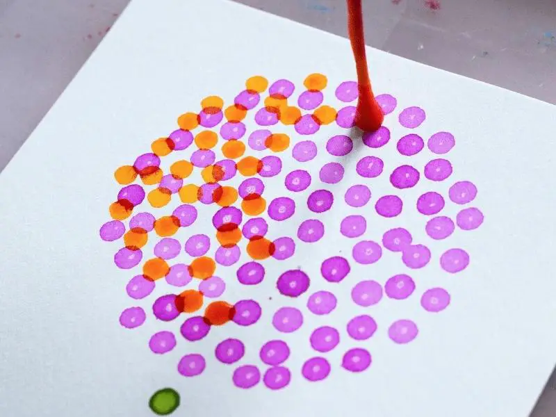 Dot Painting With Q-Tips