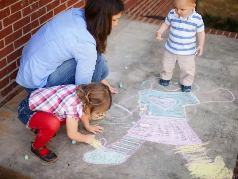 Drawing With Sidewalk Chalk