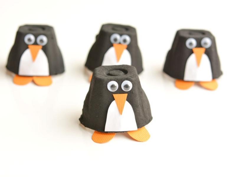 Egg Carton Penguins