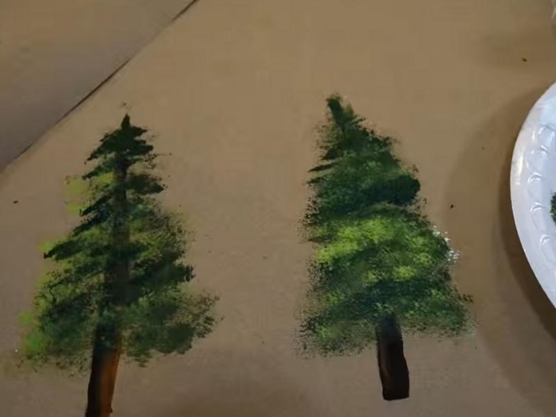 Evergreen Tree Painting