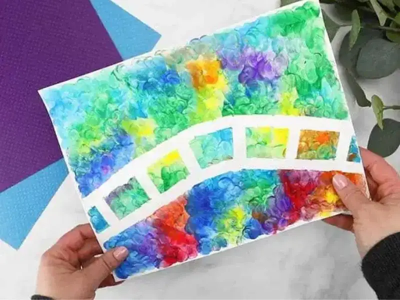 Finger Painting Monet Craft