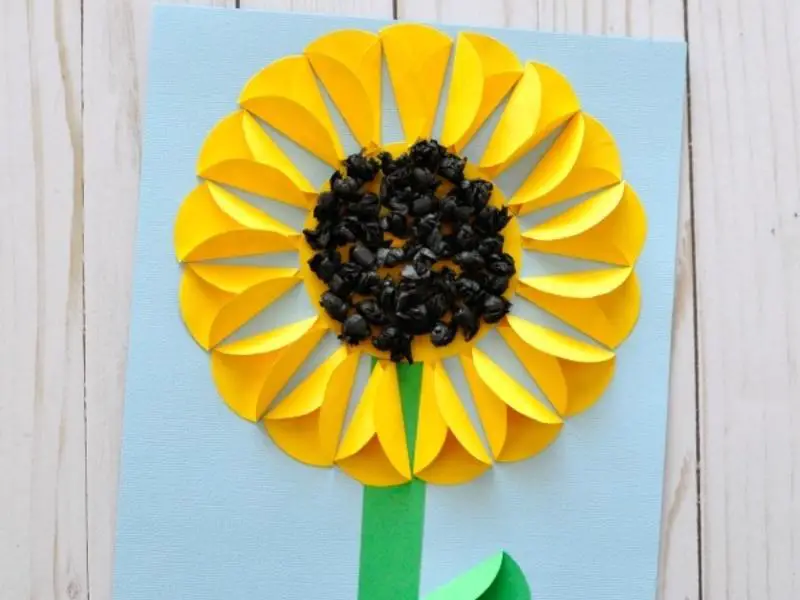 Folded Paper Sunflower