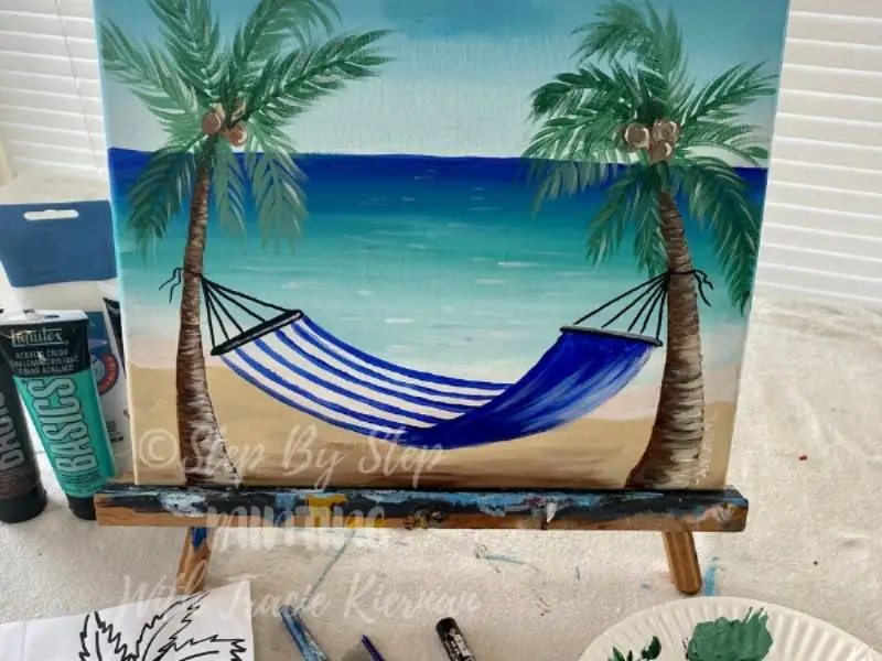 Hammock Palm Tree Painting