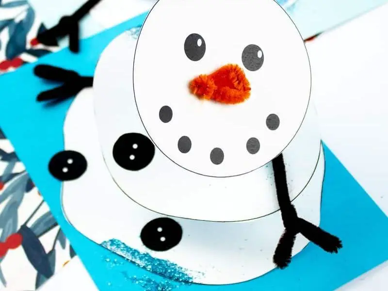 Melting Snowman Paper Craft