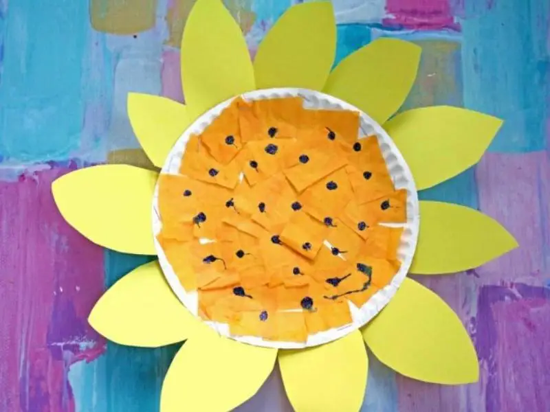 Paper Plate Sunflower