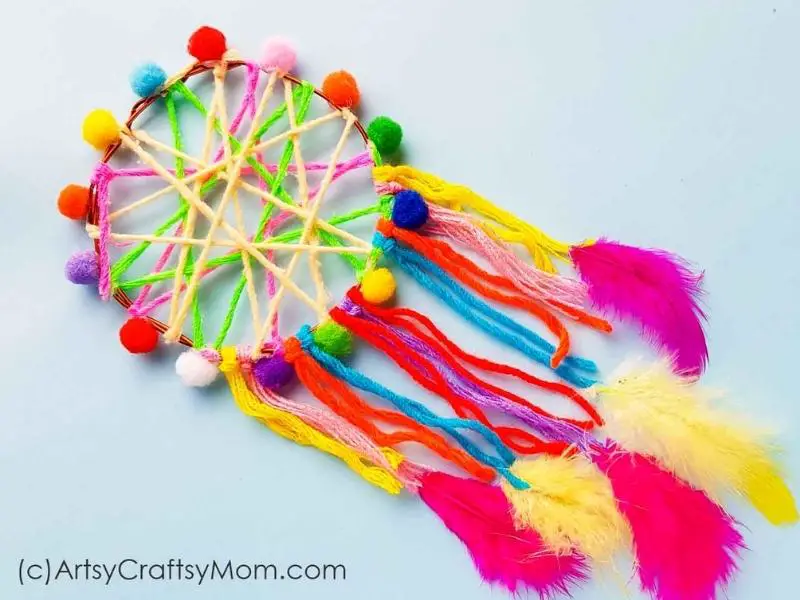 Pom Pom Dreamcatcher Craft