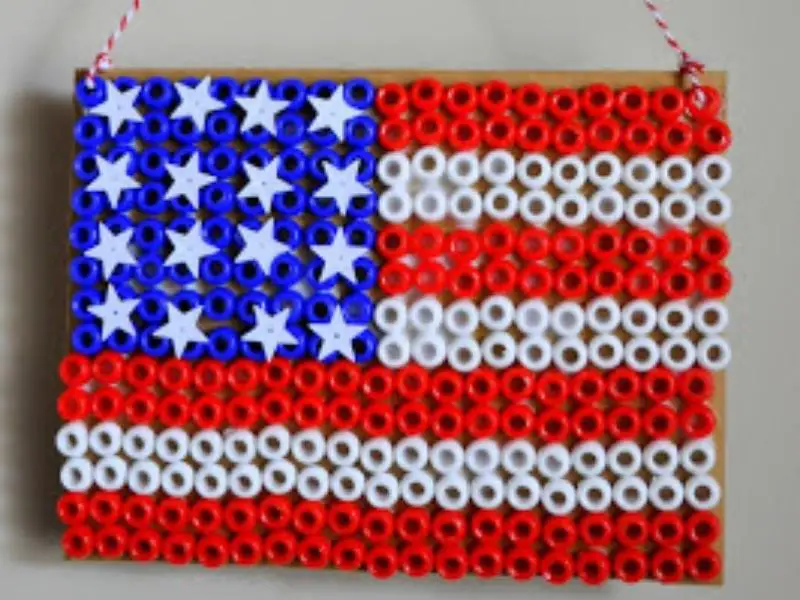 Pony Bead Flag Craft