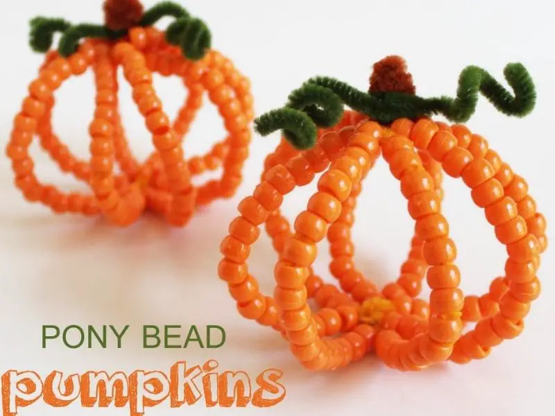 Pony Bead Pumpkins