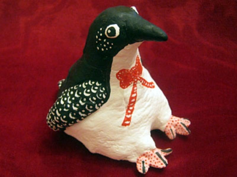 Salt Dough Holiday Penguin