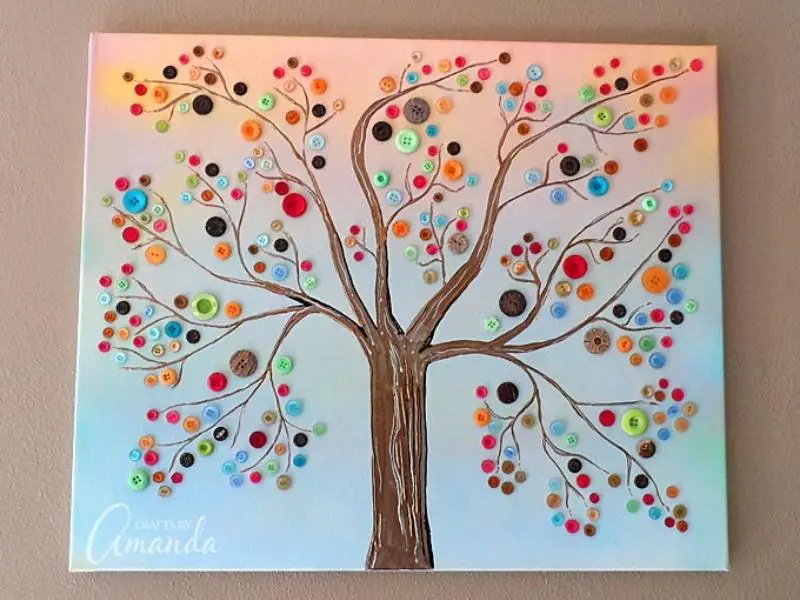 Vibrant Button Tree of Life