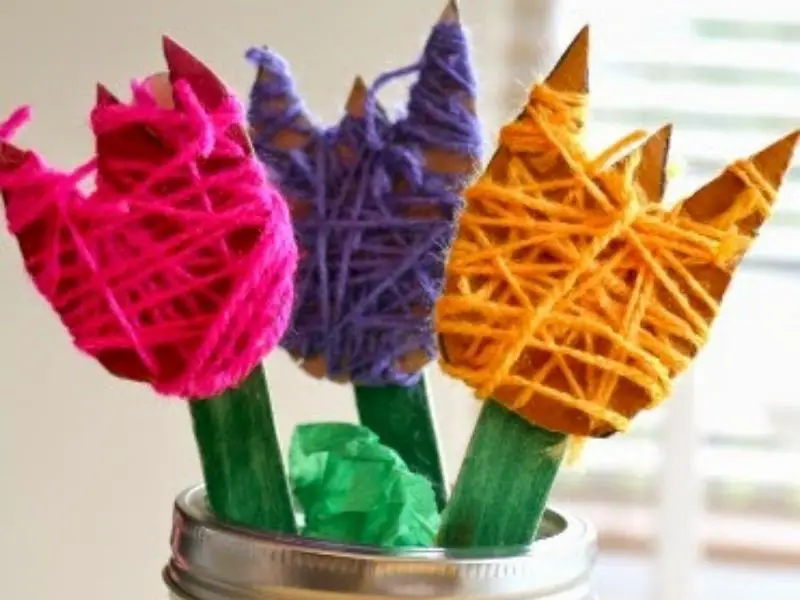 Yarn Tulips