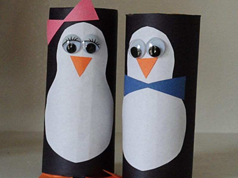 Cardboard Tube Penguins