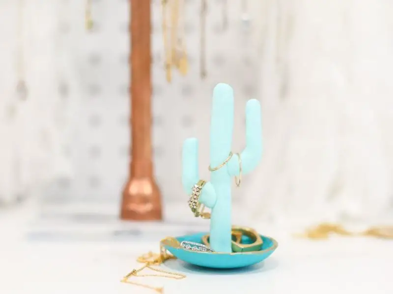 Clay Cactus Ring Holder