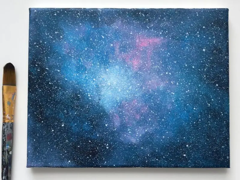 Easy Galaxy DIY Canvas Paintingc