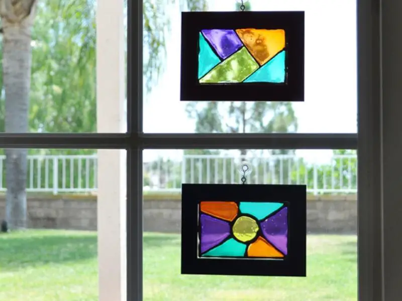 Glass Stained Framed Suncatchers