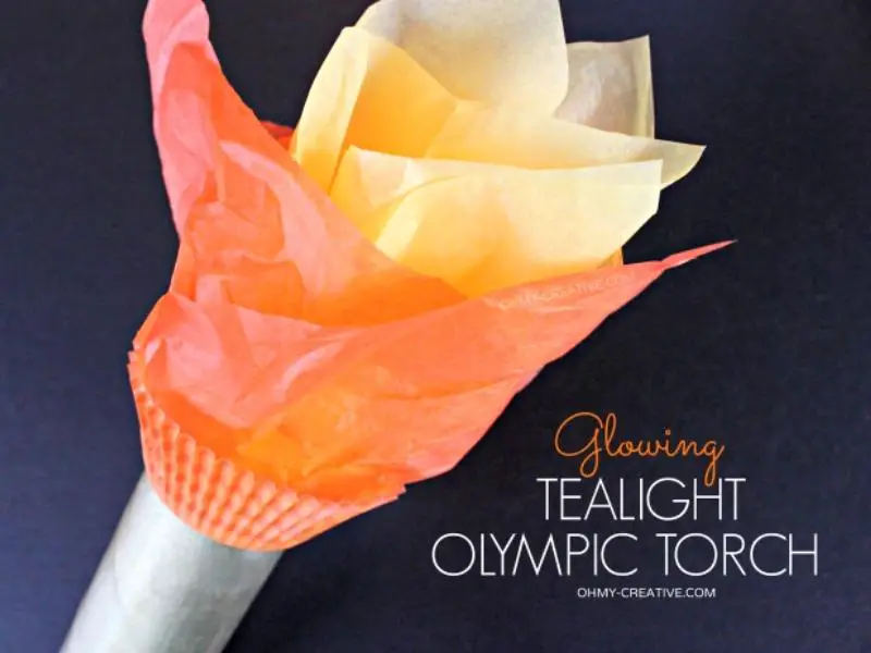 Glowing Tealight Olympic Torch