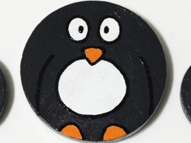 Hand Painted Penguin Magnets