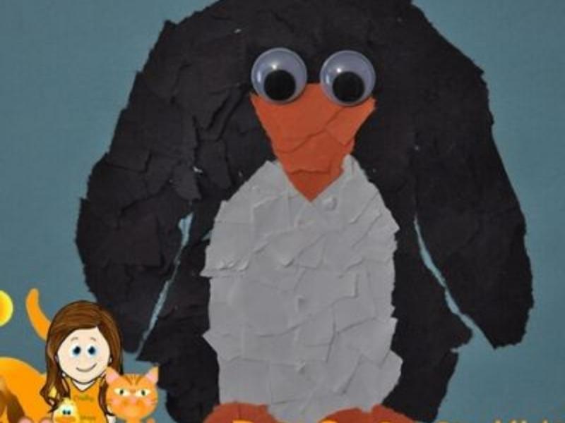 Mosaic Penguin Craft for Preschoolers