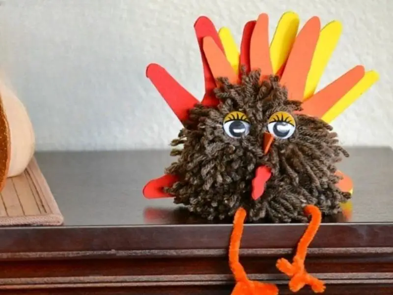 Pom-Pom and Foam Turkey