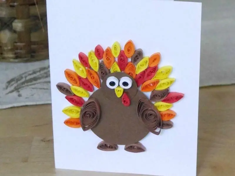 Quilled Thanksgiving Cards for Kids