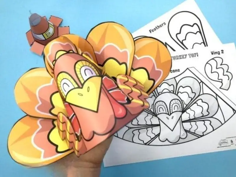 Thanksgiving Turkey Cootie Catcher