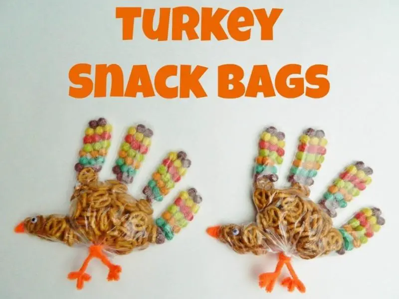 Thanksgiving Turkey Snack Bags