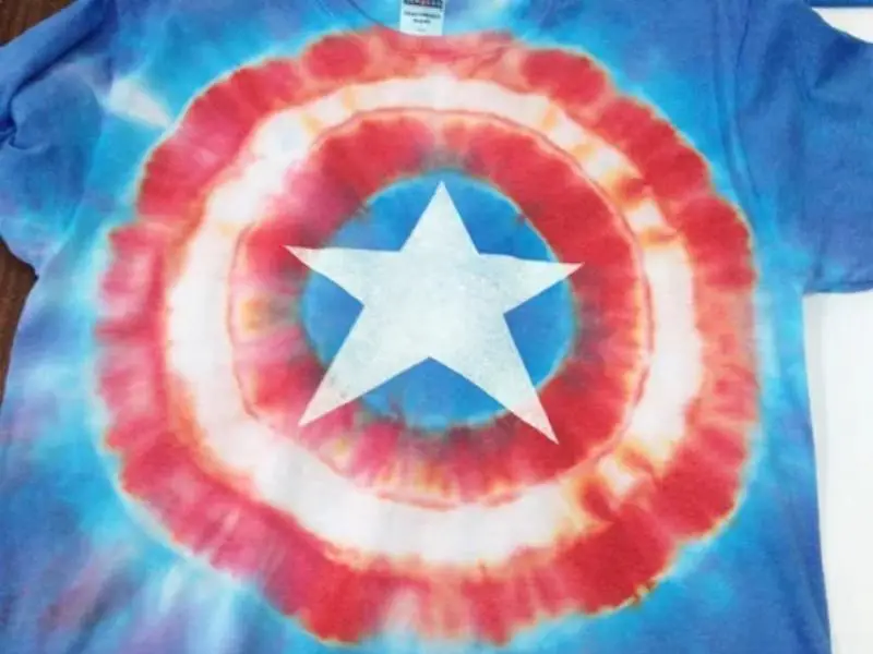 Captain America Avengers Tie-Dye