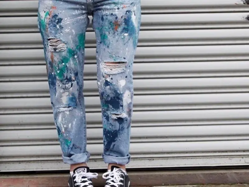 Paint Splatter Jeans