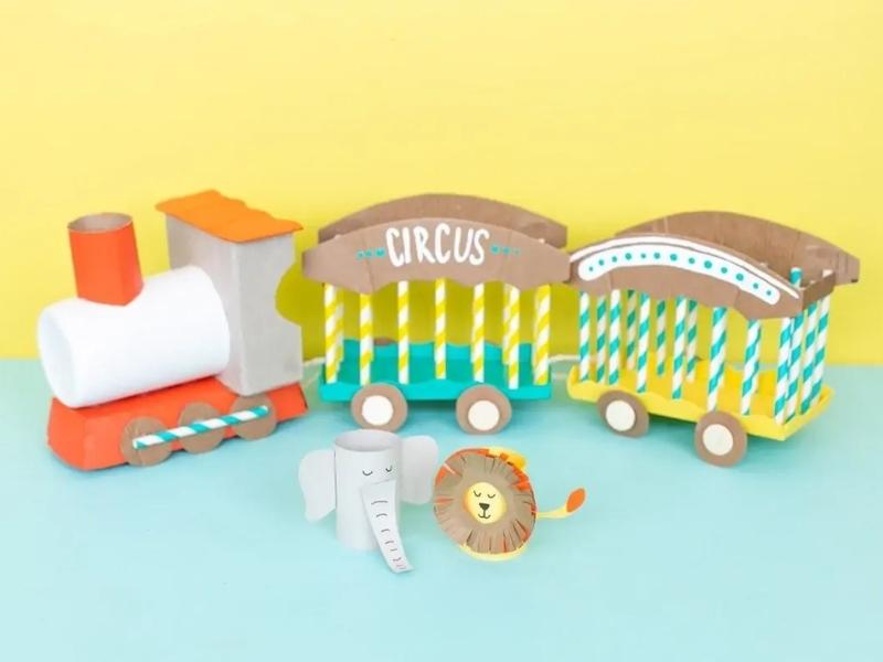 Cardboard Circus Train