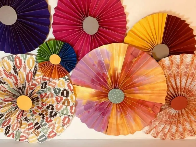 Colorful Paper Fans